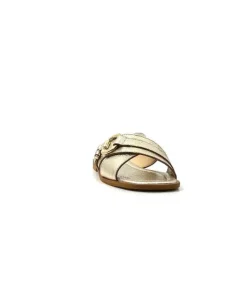Ivoire0346a Ivoire 22681 Cuir Or*Femme Mules