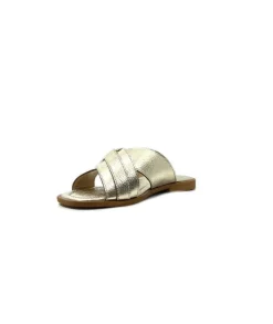 Ivoire0346a Ivoire 22681 Cuir Or*Femme Mules