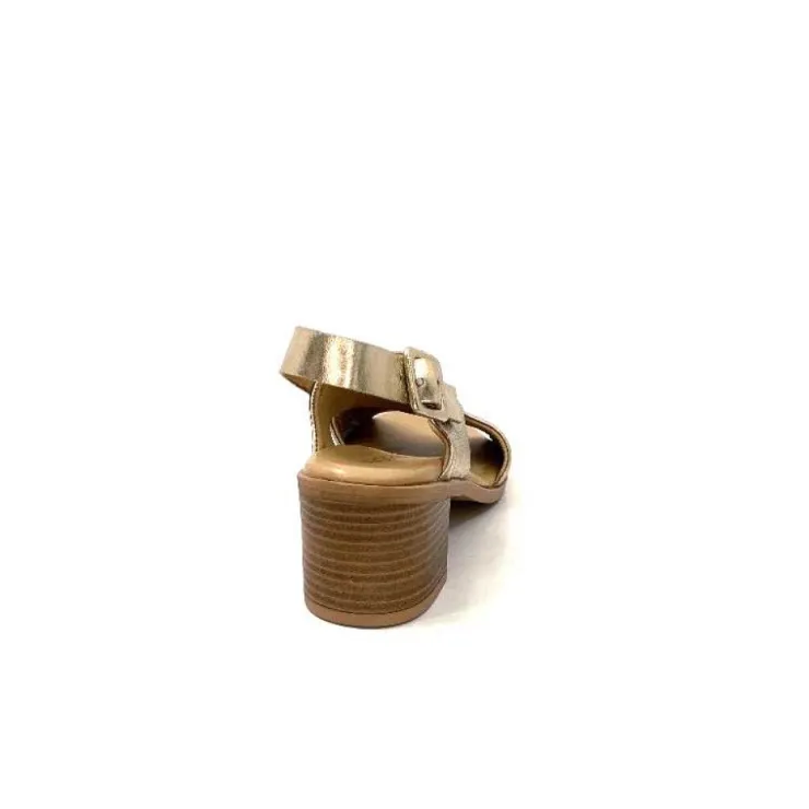 Ivoire0401a Ivoire 500.3018 Cuir Or*Femme Sandales