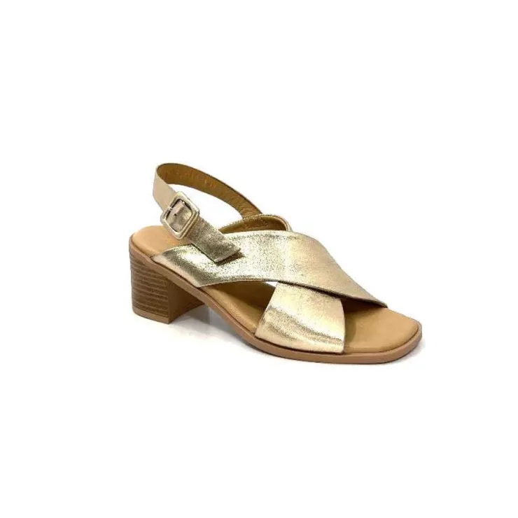 Ivoire0401a Ivoire 500.3018 Cuir Or*Femme Sandales