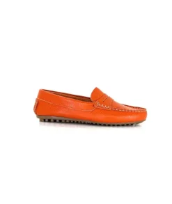 Ivoire0209b Ivoire 10322 Cuir Orange*Femme Mocassins