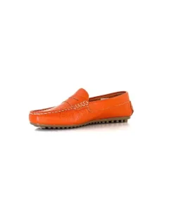 Ivoire0209b Ivoire 10322 Cuir Orange*Femme Mocassins
