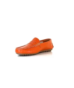 Ivoire0209b Ivoire 10322 Cuir Orange*Femme Mocassins