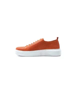 s and m / shoes market Ivoire 382.510 Cuir Orange*Femme Baskets