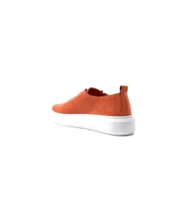 s and m / shoes market Ivoire 382.510 Cuir Orange*Femme Baskets