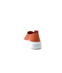 s and m / shoes market Ivoire 382.510 Cuir Orange*Femme Baskets