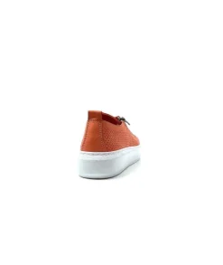 s and m / shoes market Ivoire 382.510 Cuir Orange*Femme Baskets