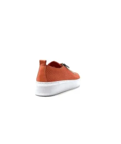 s and m / shoes market Ivoire 382.510 Cuir Orange*Femme Baskets