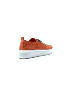 s and m / shoes market Ivoire 382.510 Cuir Orange*Femme Baskets