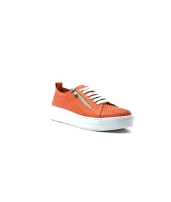s and m / shoes market Ivoire 382.510 Cuir Orange*Femme Baskets