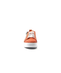 s and m / shoes market Ivoire 382.510 Cuir Orange*Femme Baskets