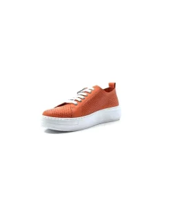 s and m / shoes market Ivoire 382.510 Cuir Orange*Femme Baskets