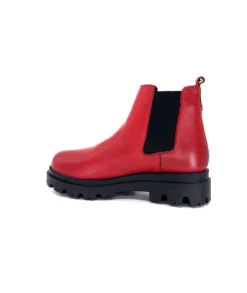 Ivoire0351a Ivoire 9615312 Cuir Rouge*Femme Bottines