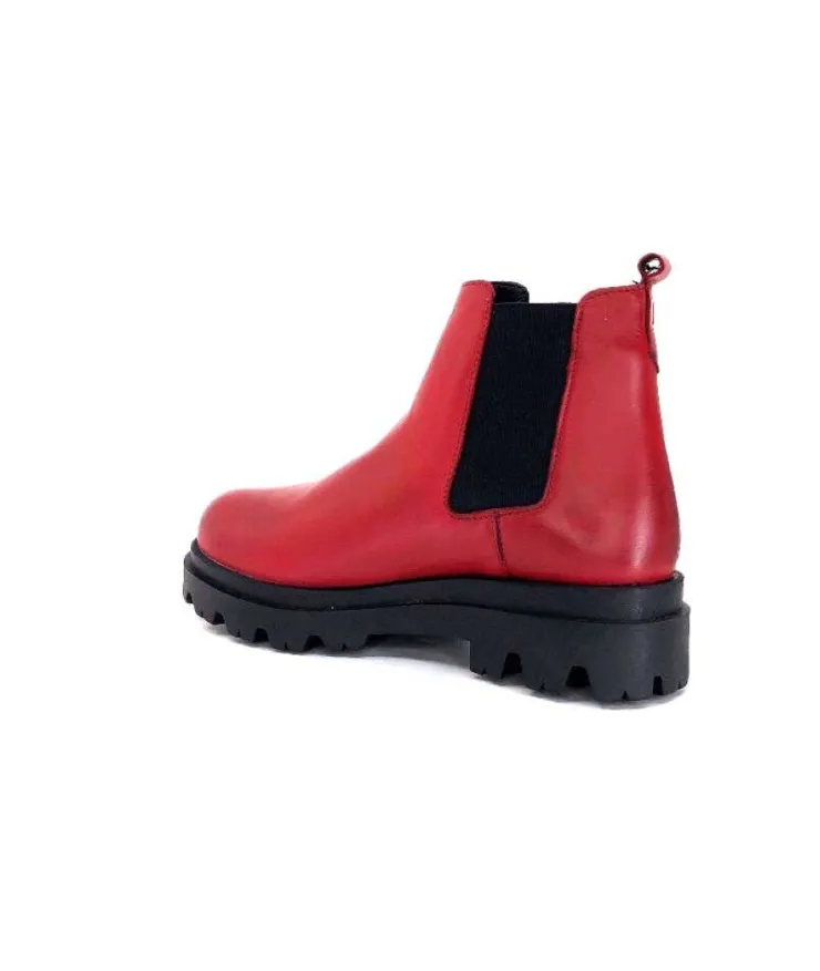 Ivoire0351a Ivoire 9615312 Cuir Rouge*Femme Bottines