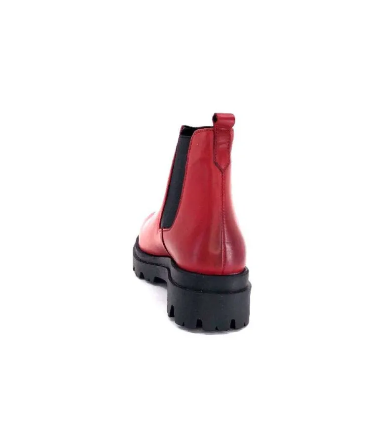 Ivoire0351a Ivoire 9615312 Cuir Rouge*Femme Bottines