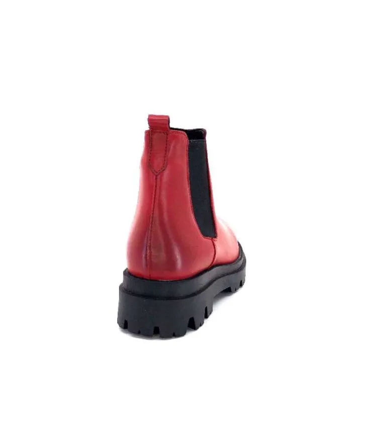 Ivoire0351a Ivoire 9615312 Cuir Rouge*Femme Bottines