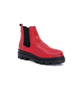 Ivoire0351a Ivoire 9615312 Cuir Rouge*Femme Bottines