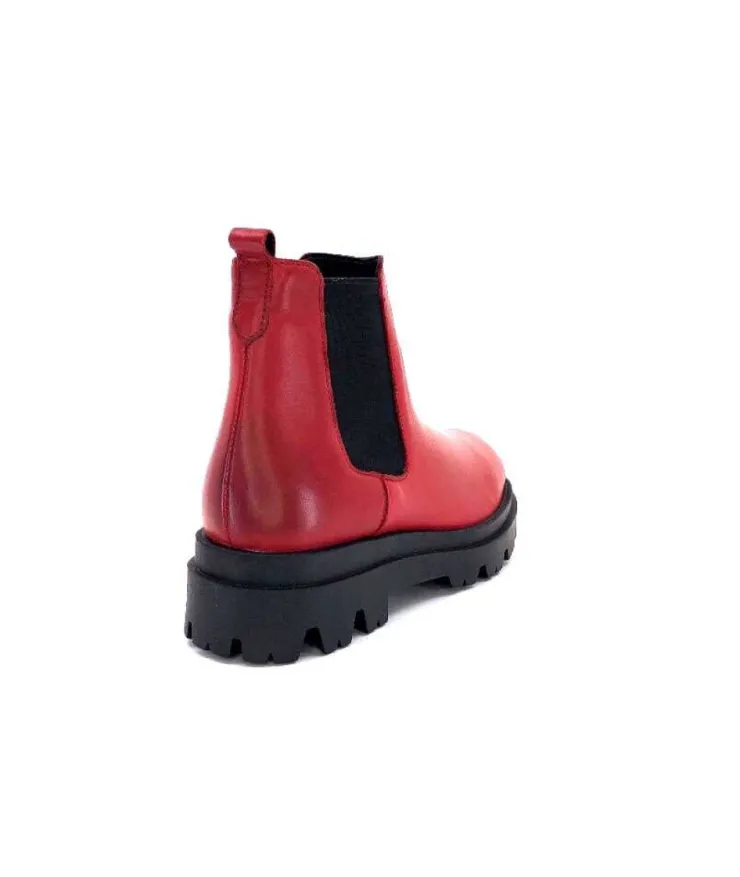 Ivoire0351a Ivoire 9615312 Cuir Rouge*Femme Bottines