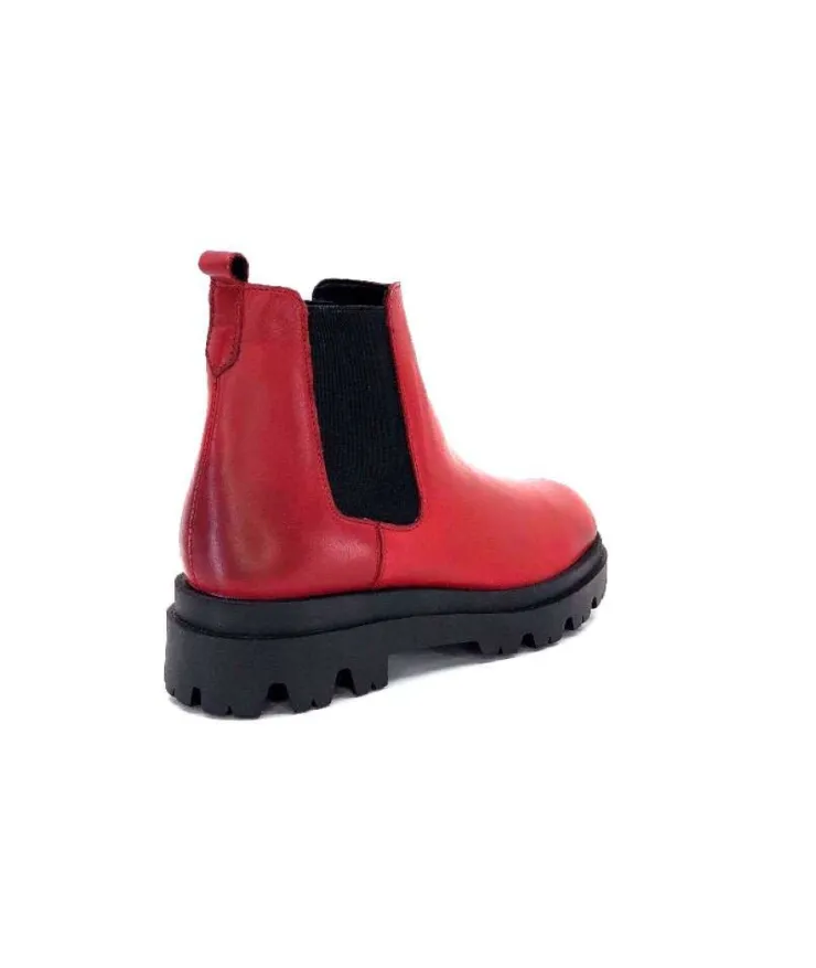 Ivoire0351a Ivoire 9615312 Cuir Rouge*Femme Bottines