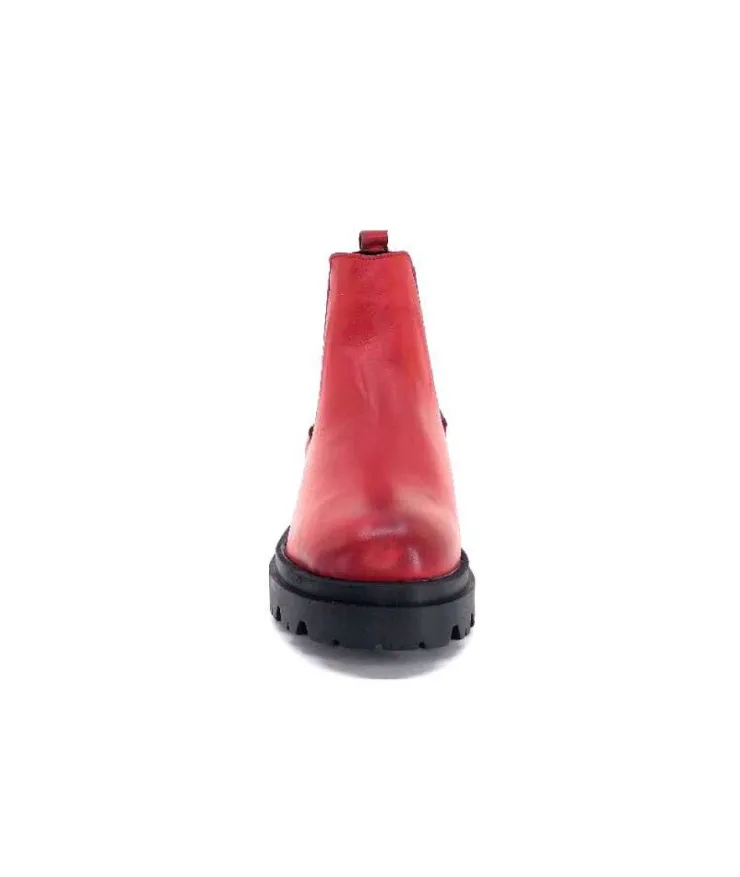 Ivoire0351a Ivoire 9615312 Cuir Rouge*Femme Bottines
