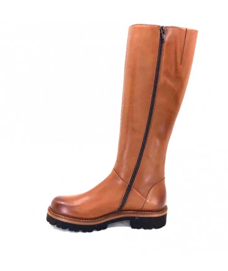 Ivoire0156 Ivoire 3283 Cuir Tabacco*Femme Bottes