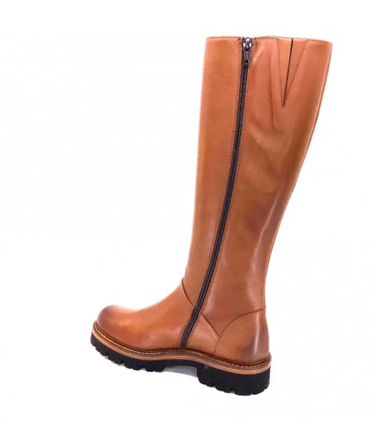 Ivoire0156 Ivoire 3283 Cuir Tabacco*Femme Bottes