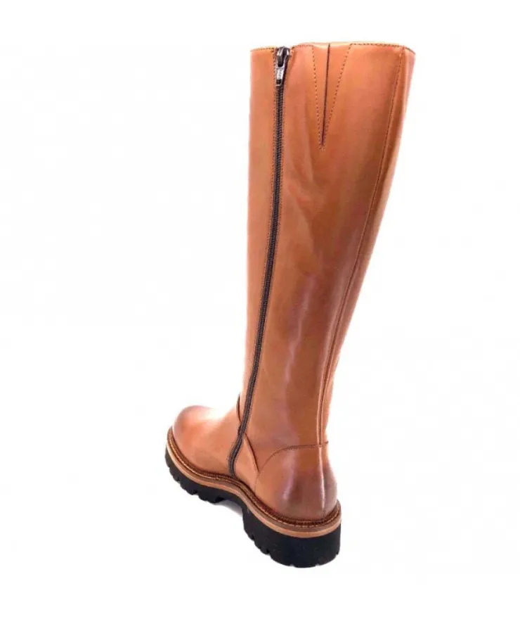 Ivoire0156 Ivoire 3283 Cuir Tabacco*Femme Bottes