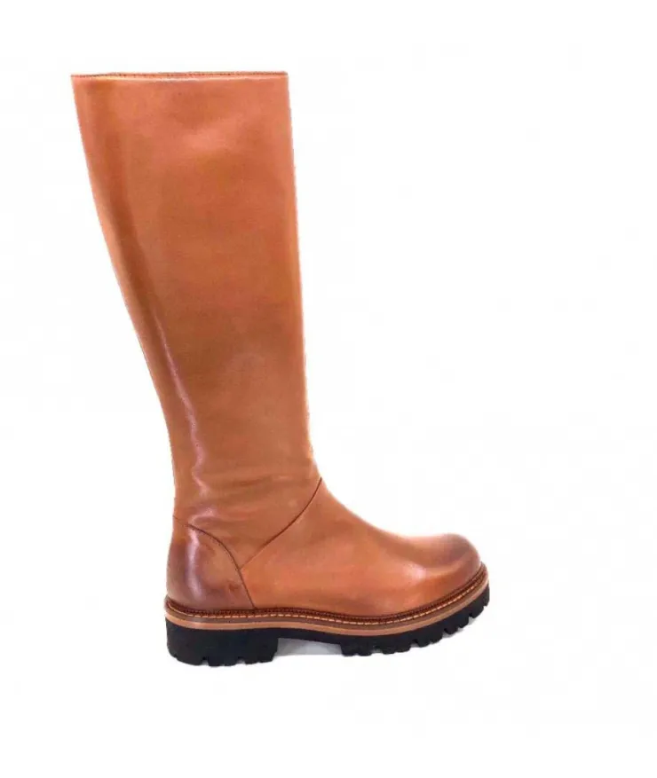Ivoire0156 Ivoire 3283 Cuir Tabacco*Femme Bottes