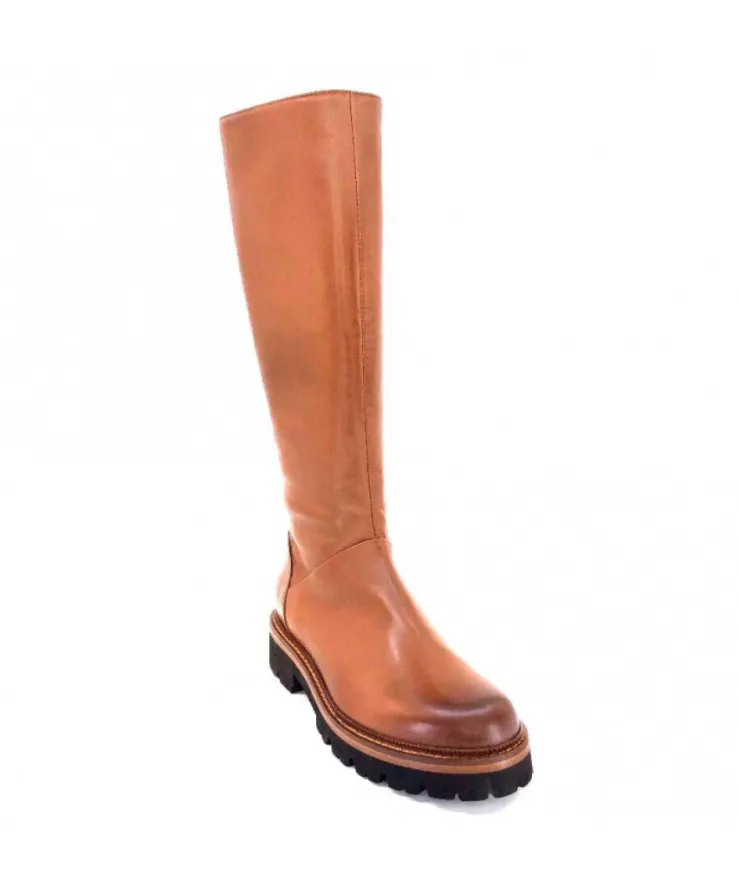 Ivoire0156 Ivoire 3283 Cuir Tabacco*Femme Bottes