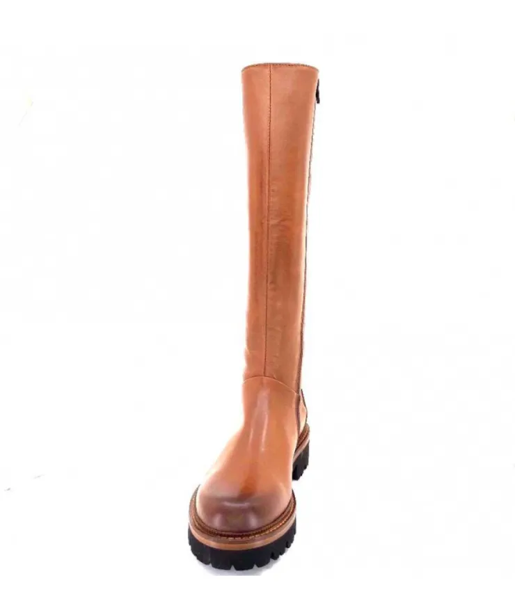Ivoire0156 Ivoire 3283 Cuir Tabacco*Femme Bottes