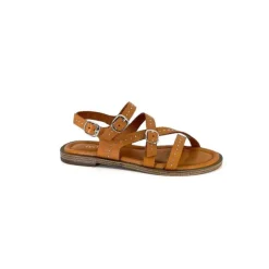 Ivoire0401a Ivoire 500.4301 Cuir Tan*Femme Sandales
