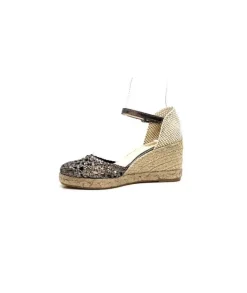 Ivoire0303 Ivoire 23288 Cuir Tresse Grafite*Femme Plateformes