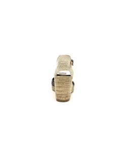 Ivoire0303 Ivoire 23288 Cuir Tresse Grafite*Femme Plateformes