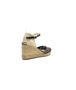 Ivoire0303 Ivoire 23288 Cuir Tresse Grafite*Femme Plateformes