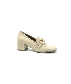 Ivoire0351a Ivoire 9575845 Cuir Vernis Beige*Femme Mocassins