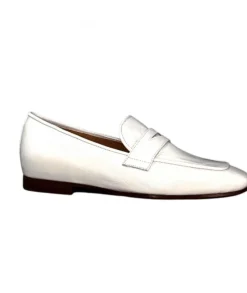 franco russo napoli fgr Ivoire 2103 Cuir Vernis Blanc*Femme Mocassins