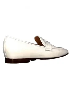 franco russo napoli fgr Ivoire 2103 Cuir Vernis Blanc*Femme Mocassins