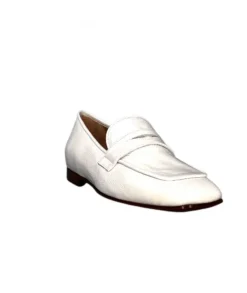 franco russo napoli fgr Ivoire 2103 Cuir Vernis Blanc*Femme Mocassins