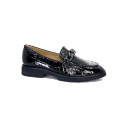 Ivoire0236a Ivoire 54595 Cuir Vernis Coco Noir*Femme Mocassins