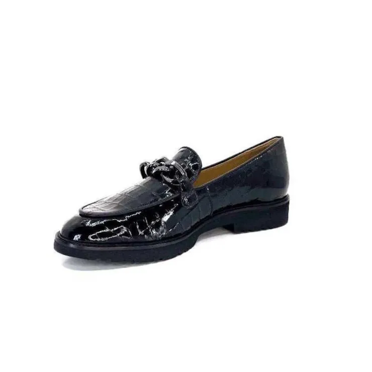 Ivoire0236a Ivoire 54595 Cuir Vernis Coco Noir*Femme Mocassins