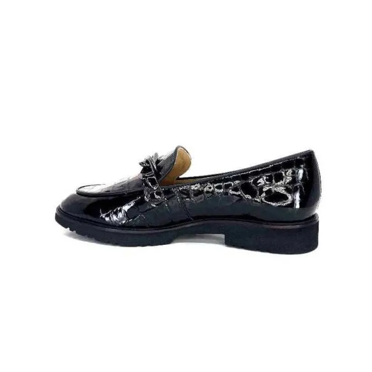 Ivoire0236a Ivoire 54595 Cuir Vernis Coco Noir*Femme Mocassins