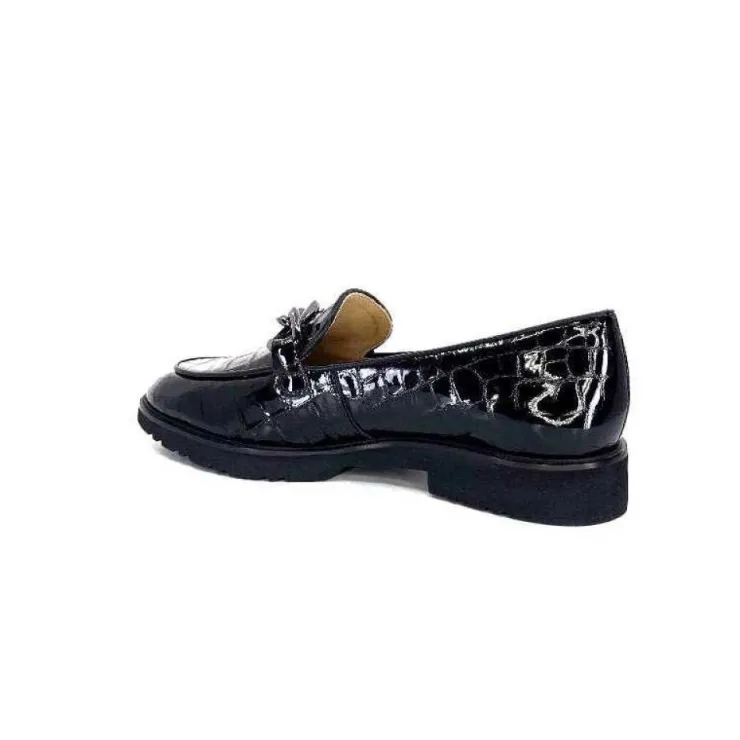 Ivoire0236a Ivoire 54595 Cuir Vernis Coco Noir*Femme Mocassins