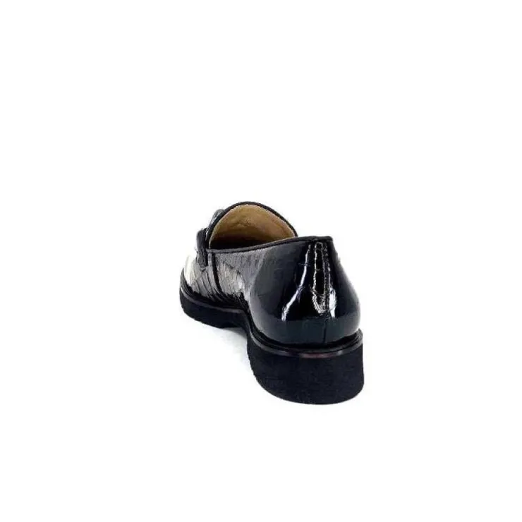 Ivoire0236a Ivoire 54595 Cuir Vernis Coco Noir*Femme Mocassins
