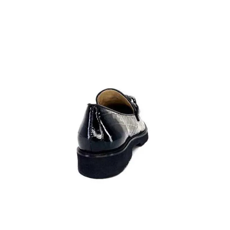 Ivoire0236a Ivoire 54595 Cuir Vernis Coco Noir*Femme Mocassins