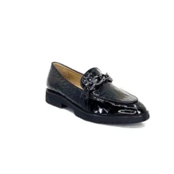 Ivoire0236a Ivoire 54595 Cuir Vernis Coco Noir*Femme Mocassins