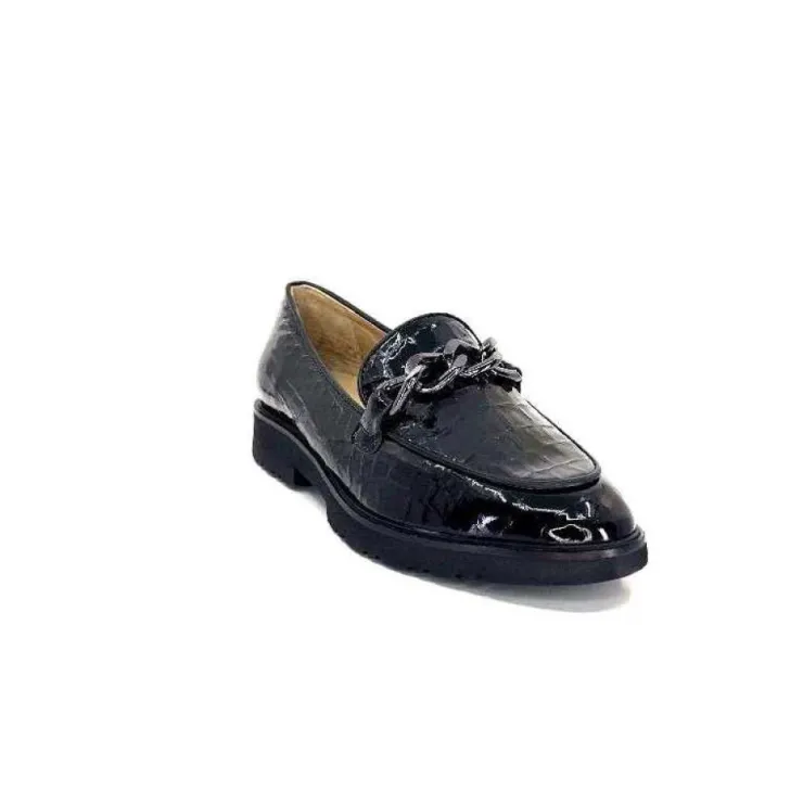 Ivoire0236a Ivoire 54595 Cuir Vernis Coco Noir*Femme Mocassins