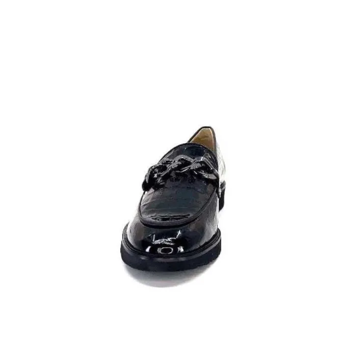 Ivoire0236a Ivoire 54595 Cuir Vernis Coco Noir*Femme Mocassins