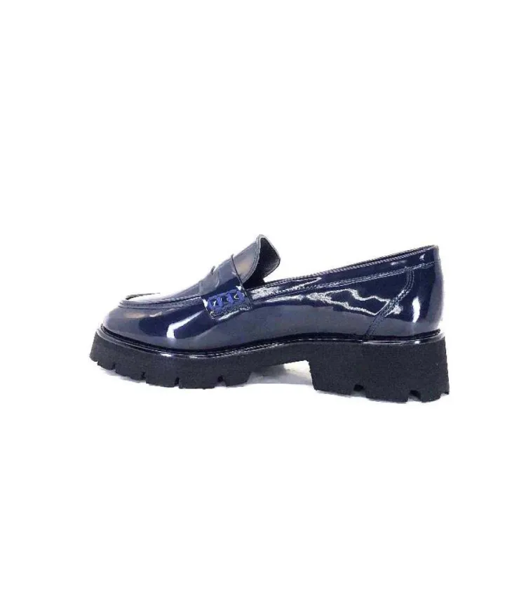 Ivoire-354 Ivoire 108606 Cuir Vernis Marine*Femme Mocassins