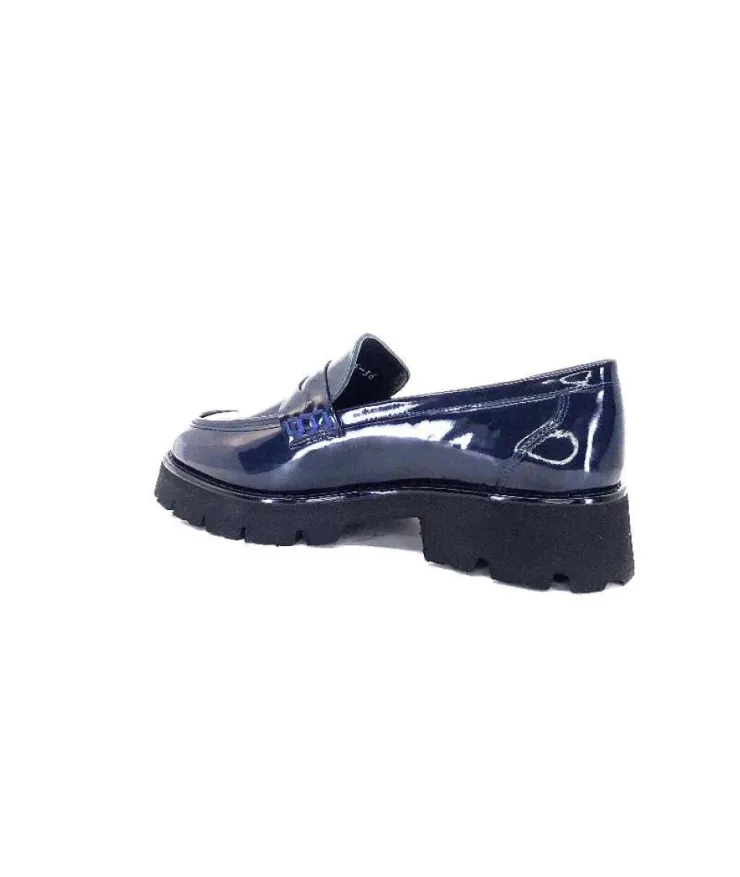 Ivoire-354 Ivoire 108606 Cuir Vernis Marine*Femme Mocassins
