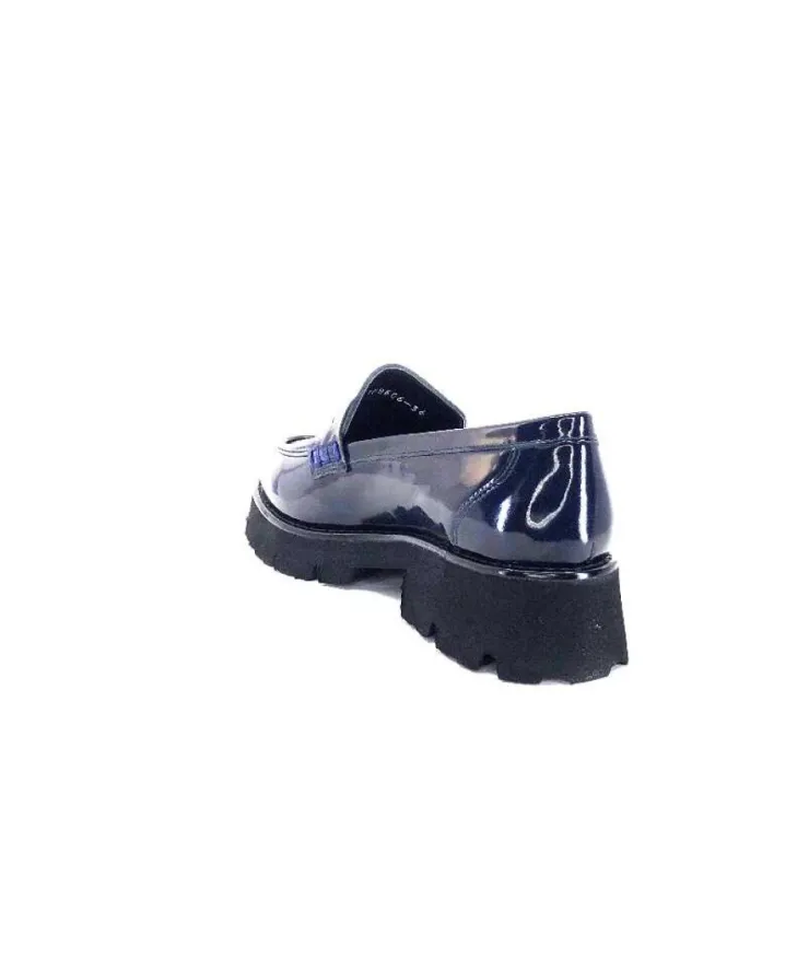 Ivoire-354 Ivoire 108606 Cuir Vernis Marine*Femme Mocassins